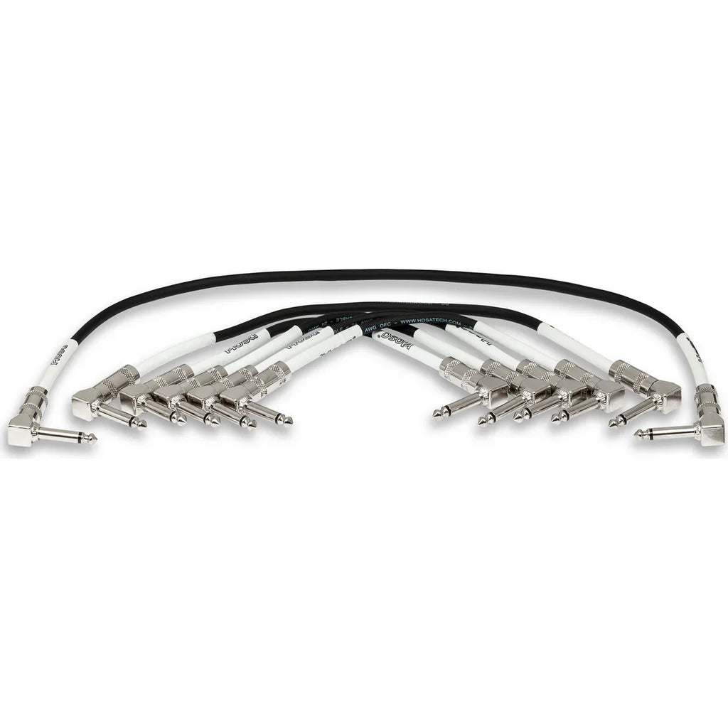 Hosa CPE-606 Guitar Pedalboard Patch Cable - Right Angle to Right Angle - 6 inch (6-pack)