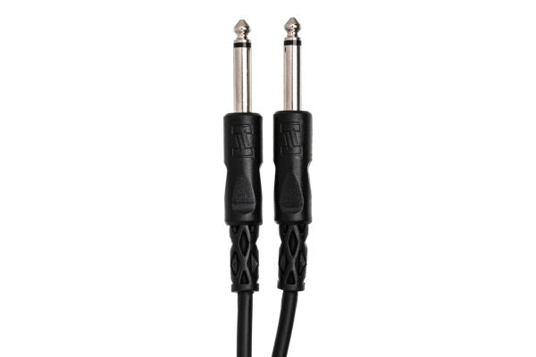 Hosa CPP-101 Interconnect Cable - 1/4-inch TS Male to 1/4-inch TS Male - 1 foot