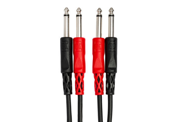 Hosa CPP-203 Stereo Interconnect Cable - Dual 1/4-inch TS Male to Same - 9.9 foot