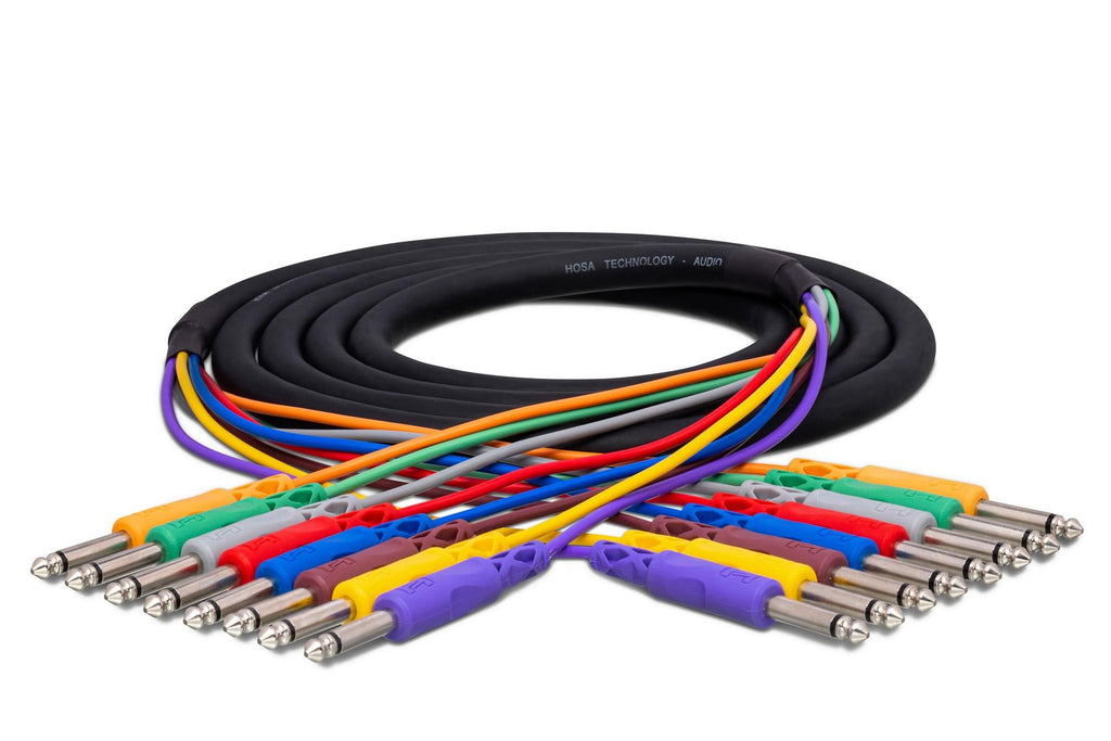 Hosa CPP-801 8-channel 1/4-inch TS Male Snake - 3.3 foot