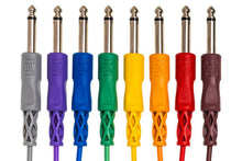 Load image into Gallery viewer, Hosa CPP-845 1/4-inch TS Male Patch Cable 8-pack - 1.5 foot (Various Colors)