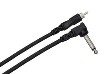 Load image into Gallery viewer, Hosa CPR-103R Interconnect Cable Right-angle 1/4-inch TS Male to RCA Male 3 foot