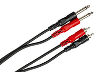 Load image into Gallery viewer, Hosa CPR-202 Stereo Interconnect Cable - Dual 1/4-inch TS Male to Dual RCA Male - 6.6 foot