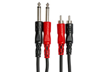 Load image into Gallery viewer, Hosa CPR-203 Stereo Interconnect Cable - Dual 1/4-inch TS Male to Dual RCA Male - 9.9 foot