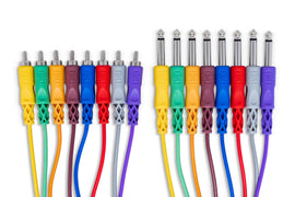 Hosa CPR-802 8-channel 1/4-inch TS Male to RCA Male Snake - 6.6 foot