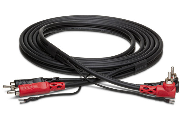 Hosa CRA-201PB Stereo Interconnect Dual RCA to Dual Piggyback RCA Cable - 3.3 foot