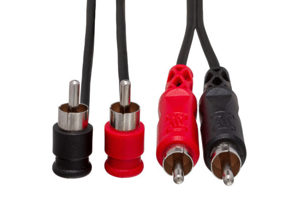Hosa CRA-202R Stereo Interconnect Dual RCA to Dual Right Angle RCA Cable - 6.6 foot