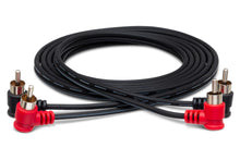 Load image into Gallery viewer, Hosa CRA-201RR Stereo Interconnect Dual Right Angle RCA to Dual Right Angle RCA Cable - 3 foot