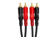 Load image into Gallery viewer, Hosa CRA-201RR Stereo Interconnect Dual Right Angle RCA to Dual Right Angle RCA Cable - 3 foot