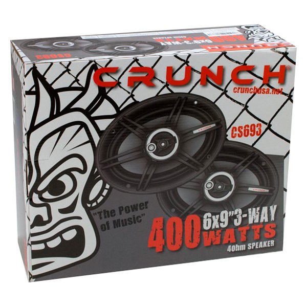 Crunch CS693 800W Peak (400W RMS) 6"x9" CS Series 3-Way Coaxial Car Speakers