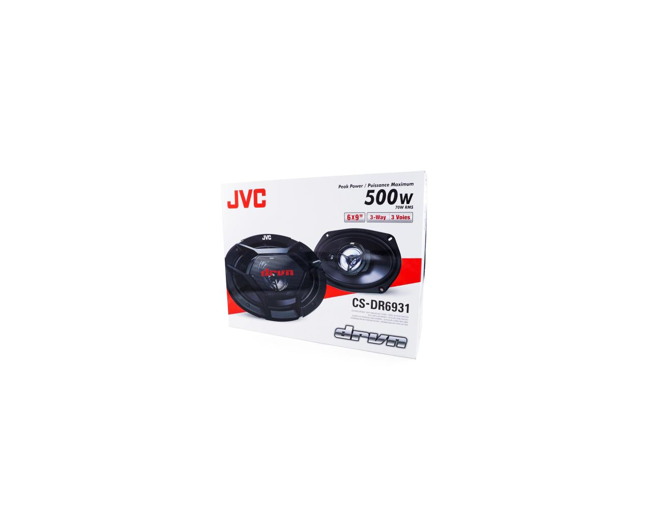 Jvc CS-DR6931 1000W Peak (140W RMS) 6"x9" DRVN Series 3-Way Coaxial Car Speakers