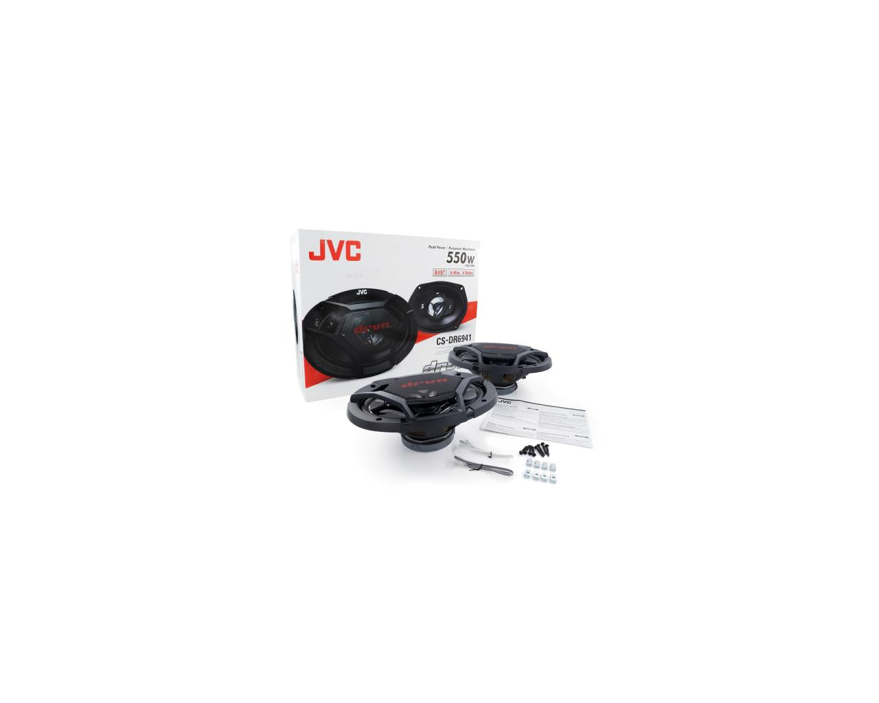 Jvc CS-DR69411000W Peak (140W RMS) 6"x9" DRVN Series 4-Way Coaxial Car Speakers