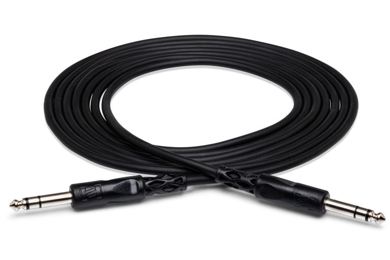 Hosa CSS-105R Balanced Interconnect Cable - 1/4-inch TRS Male to Right Angle 1/4-inch TRS Male - 5 foot