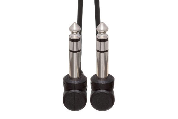 Hosa CSS-105R Balanced Interconnect Cable - 1/4-inch TRS Male to Right Angle 1/4-inch TRS Male - 5 foot