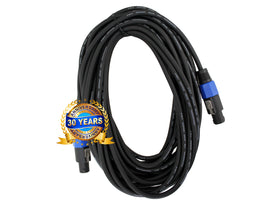 2x 25 ft foot speakon to speakon pro audio speaker cable Free USA Ship 25 Feet
