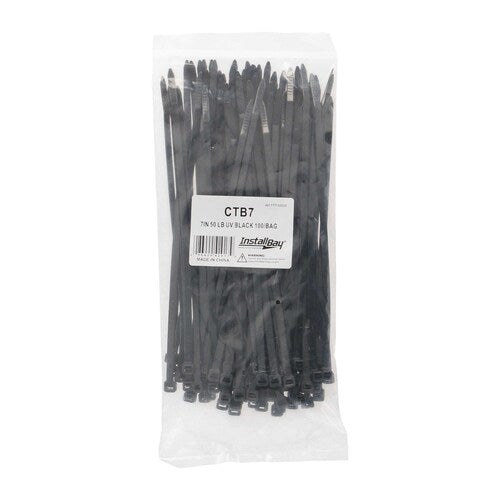 Install Bay CTB7 Cable Tie 7" Black 100 Count