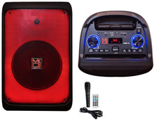 Load image into Gallery viewer, MR DJ CUBE12 12" Rechargeable Portable Karaoke Speaker with Party Flame Lights Microphone TWS USB FM Radio