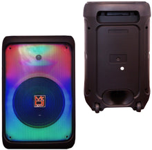 Load image into Gallery viewer, 2 MR DJ CUBE12 12" Rechargeable Portable Bluetooth Karaoke Speaker with Party Flame Lights Microphone TWS USB FM Radio