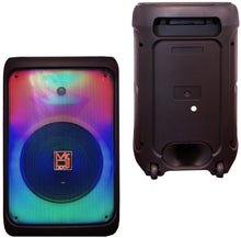 Load image into Gallery viewer, MR DJ CUBE12 12" Rechargeable Portable Karaoke Speaker with Party Flame Lights Microphone TWS USB FM Radio