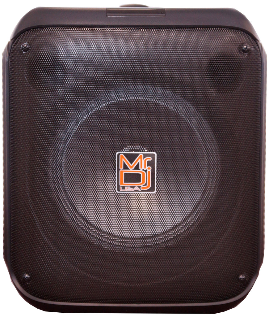 MR DJ CUBE8 8" Portable Karaoke Speaker Flame Lights Microphone TWS USB FM