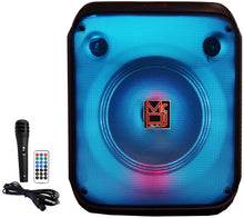 Load image into Gallery viewer, MR DJ CUBE8 8" Portable Karaoke Speaker Flame Lights Microphone TWS USB FM