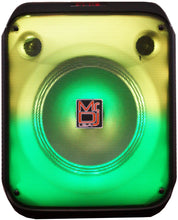 Load image into Gallery viewer, 2 MR DJ CUBE8 8" Rechargeable Portable Bluetooth Karaoke Speaker with Party Flame Lights Microphone TWS USB FM Radio