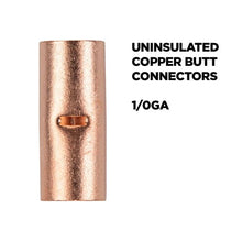 Load image into Gallery viewer, Install Bay CUR1-0 Copper Uninsulated Butt Connector 1/0 Gauge Package of 10