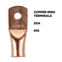 Load image into Gallery viewer, Install Bay CUR210 Copper Uninsulated Ring Terminal 4 Gauge 1/2 inch