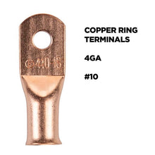 Load image into Gallery viewer, Install Bay CUR410 Copper Uninsulated Ring Terminal 4 Gauge #10