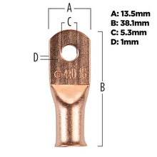 Load image into Gallery viewer, Install Bay CUR410 Copper Uninsulated Ring Terminal 4 Gauge #10