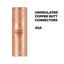 Load image into Gallery viewer, Install Bay CUR4 Copper Uninsulated Butt Connector 4 Gauge Package of 25