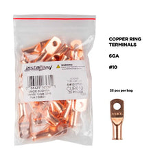 Load image into Gallery viewer, Install Bay CUR610 Copper Uninsulated Ring Terminal 6 Gauge #10