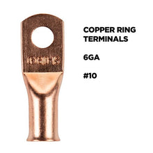 Load image into Gallery viewer, Install Bay CUR610 Copper Uninsulated Ring Terminal 6 Gauge #10