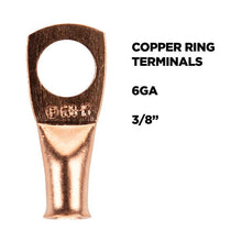 Load image into Gallery viewer, Install Bay CUR638 Copper Uninsulated Ring Terminal 6 Gauge 3/8 inch