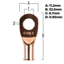 Load image into Gallery viewer, Install Bay CUR6516 Copper Uninsulated Ring Terminal 6 Gauge 5/16 inch