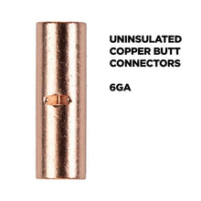 Load image into Gallery viewer, Install Bay CUR6 Copper Uninsulated Butt Connector 6 Gauge Package of 25