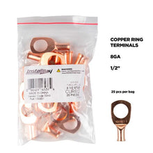Load image into Gallery viewer, Install Bay CUR812 Copper Uninsulated Ring Terminal 8 Gauge 1/2 inch