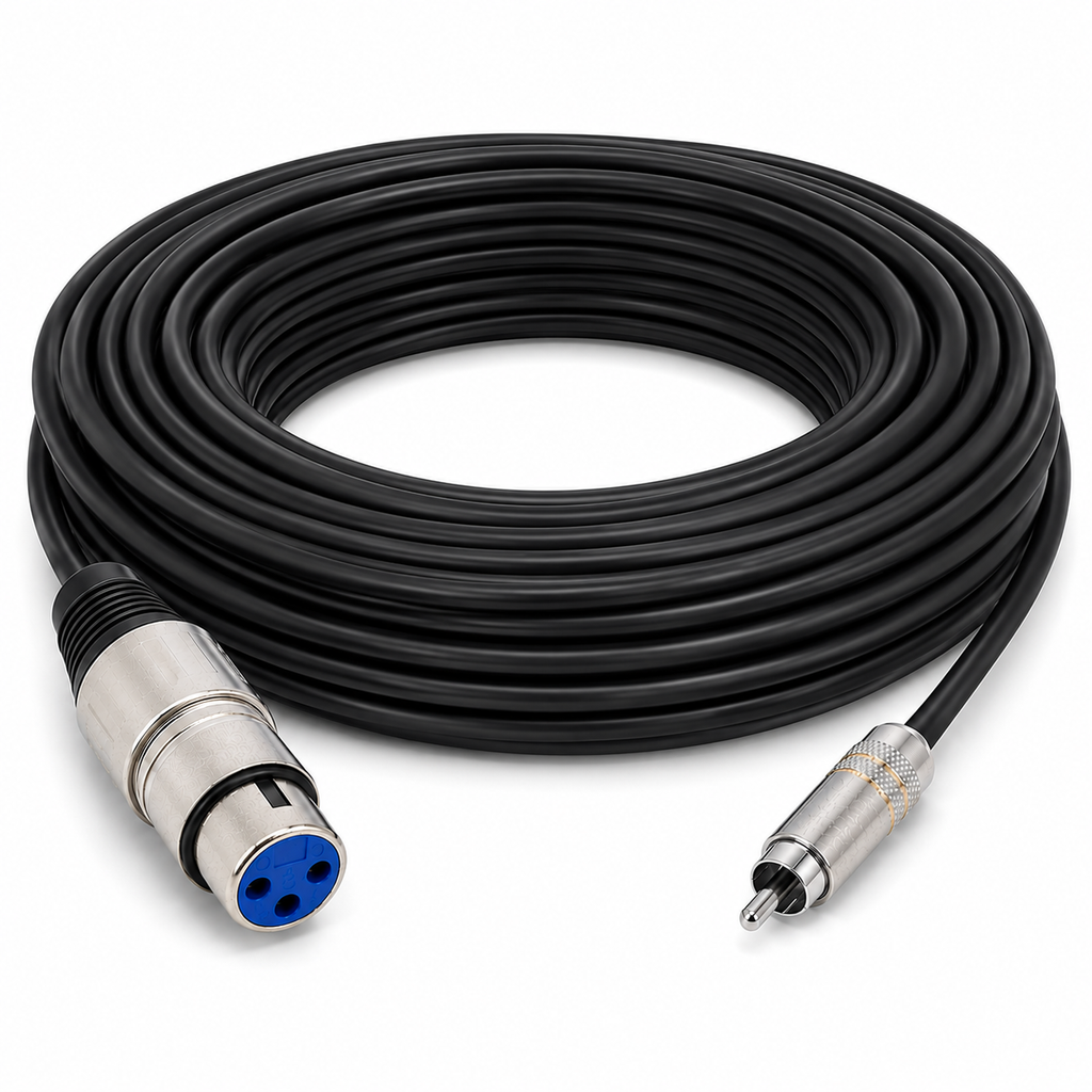MR DJ CXFR25 25-Foot XLR Female to RCA Male Professional Audio Cable