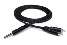Load image into Gallery viewer, Hosa CYR-102 Y Cable - 1/4-inch TS Male to Dual RCA Male - 6 foot