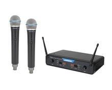 Load image into Gallery viewer, Samson SWC288XHQ8-K Handheld Dual-Channel Rackmount Wireless Microphone System