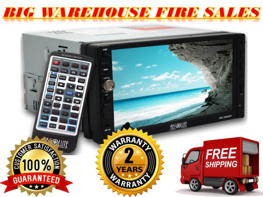 Absolute DD-3000 Double Din receiver 7" DVD CD MP3 player Double Din head unit car stereo with pioneer TS-G1620F, TS-G6930F speakers & TW600 tweeter
