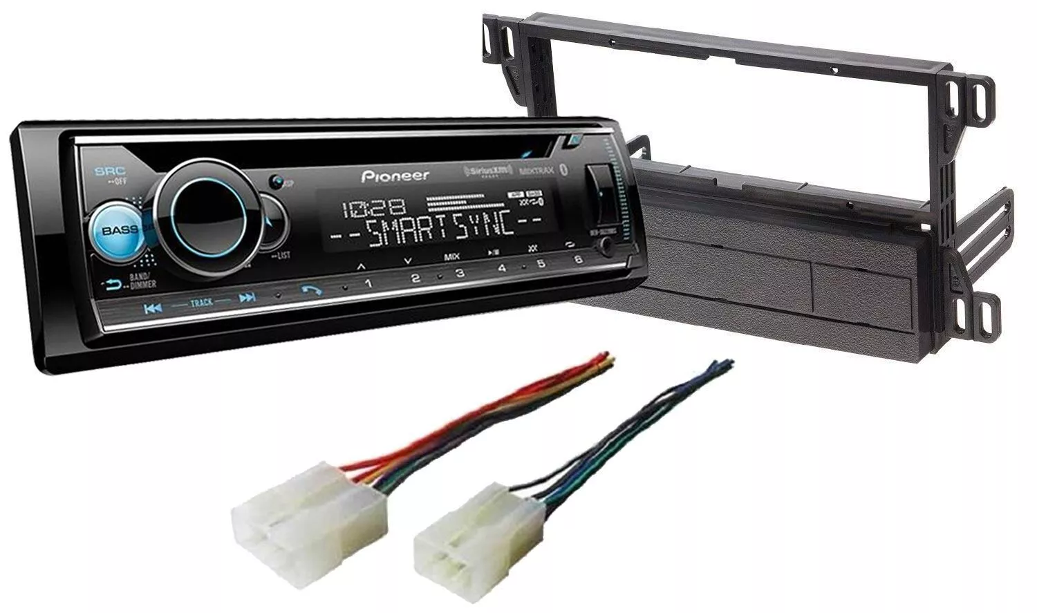 Pioneer DEH-S6220BS 1-DIN CD & Kit Fit 1986-06 Mazda Mitsubishi Chrysler Package