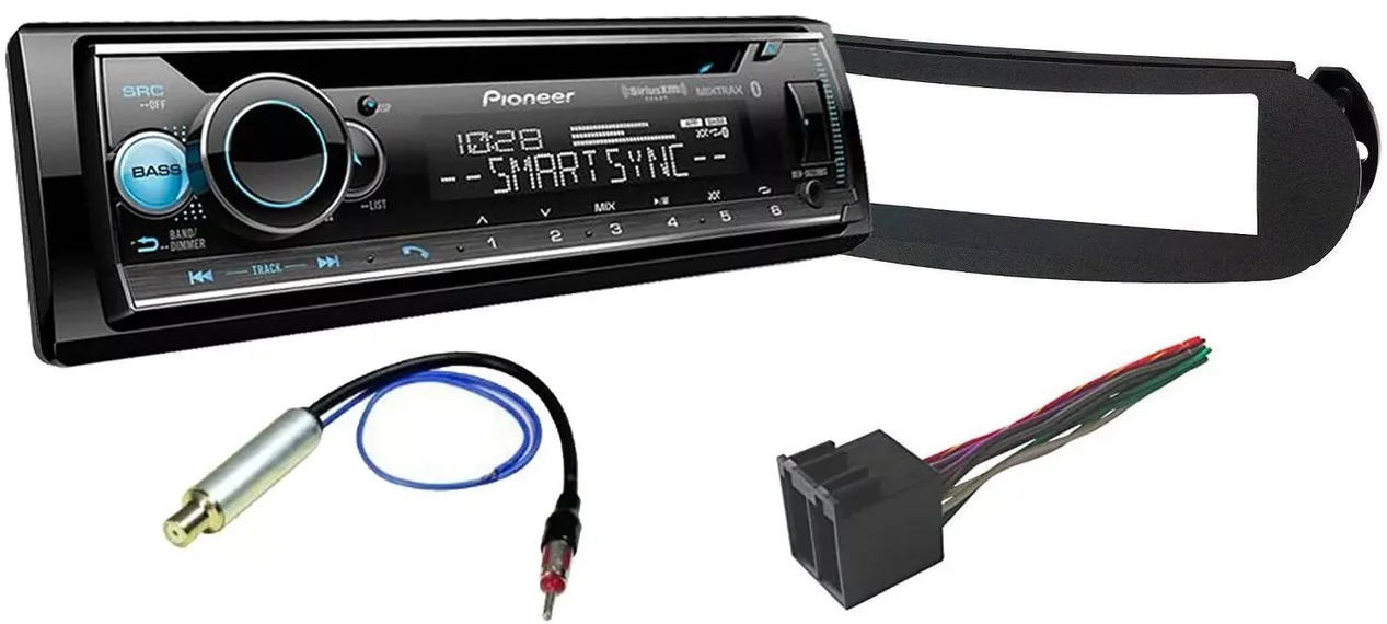 Pioneer DEH-S6220BS 1-DIN In-Dash CD/DM Bluetooth & Kit Fit 2002-2005 Hyundai Accent