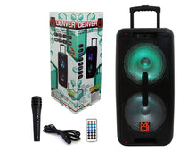 Load image into Gallery viewer, Mr. DJ DENVER Dual 10" Portable Bluetooth Speaker Dual 10" Portable Trolley PA DJ Active Powered Bluetooth TWS Speaker 3500 Watts LCD/MP3/USB/micro SD