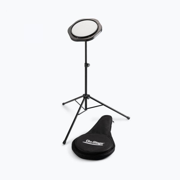 On-Stage DFP5500 Drum Practice Pad with Stand and Bag