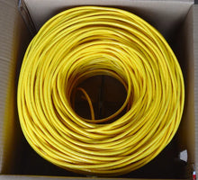 Load image into Gallery viewer, AT 1000' Cat6 Ethernet Yellow Bulk Network Cable UL Bare Solid Copper Wire UTP