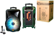 Load image into Gallery viewer, Mr. Dj DJ15BAT+ 15" Portable Trolley PA DJ Active Powered TWS Bluetooth Speaker 3500 Watts LCD/MP3/USB/micro SD