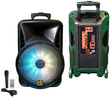 Load image into Gallery viewer, Mr. Dj DJ15BTA 15" 3000W Max Power Speaker with Built-In Bluetooth &amp; Battery LCD/MP3/USB/MICRO SD