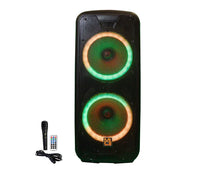 Load image into Gallery viewer, MR DJ DJ215BTA AFTER PARTY Dual 15" 5000W Max Power Speaker with Built-In Bluetooth &amp; Battery, 1" LCD/MP3/USB/SD Slot