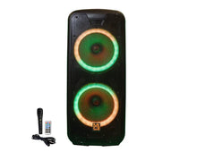 Load image into Gallery viewer, MR DJ 215BTA AFTER-PARTY Dual 15" Battery Powered Bluetooth Speaker Microphone Party Speaker